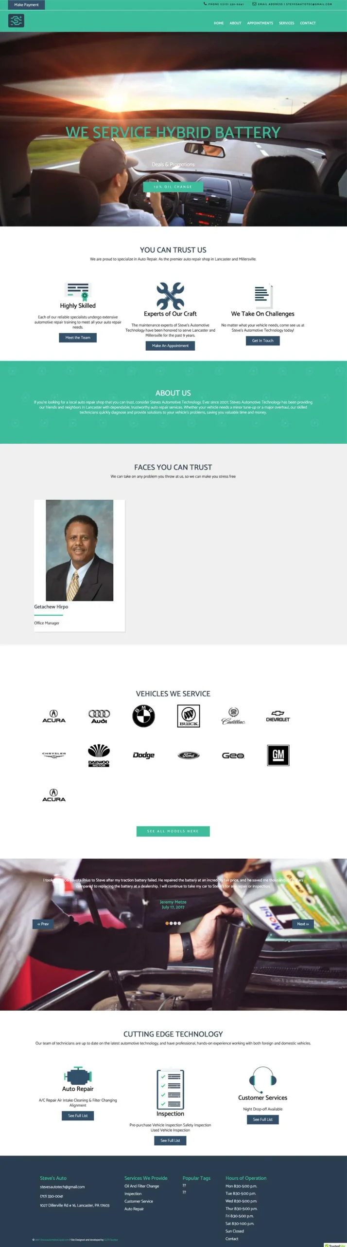 Home page Case Study Steve's Automotive Technology